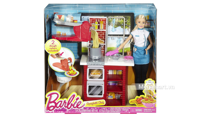 Bộ đồ chơi Barbie Búp bê đầu bếp Spaghetti