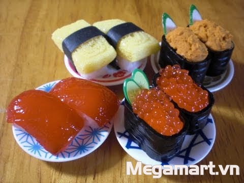 Top những bộ đồ chơi nấu ăn mà bé gái nào cũng mơ ước - Đồ chơi nấu ăn Konapun có các món sushi nhìn như thật