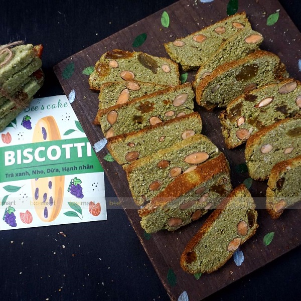 Bánh biscotti vị trà xanh