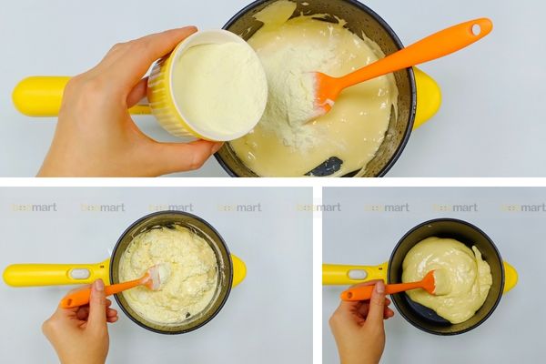 Cách làm bánh ống đài loan cuộn marshmallow 3 vị