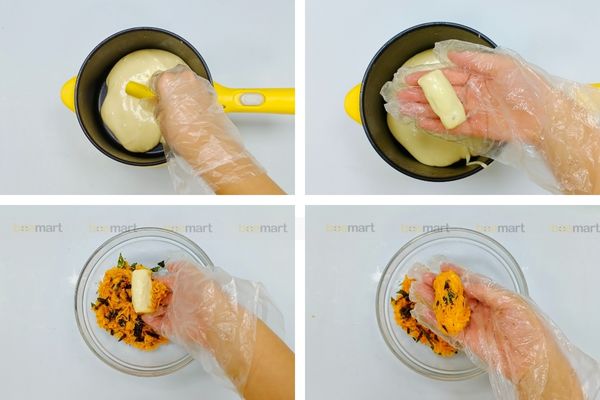 Cách làm bánh ống đài loan cuộn marshmallow 3 vị