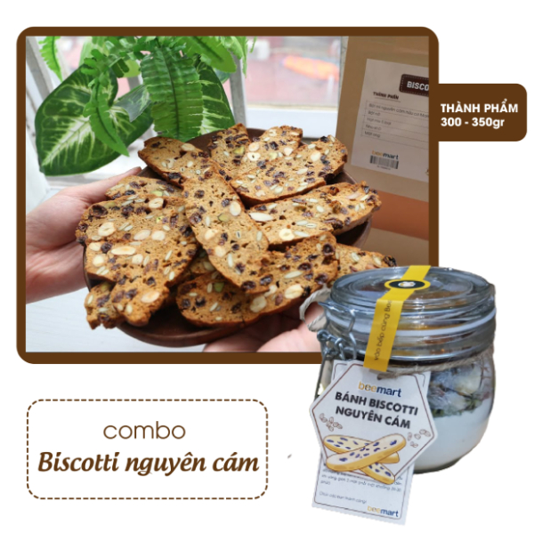 nguyên liệu bánh biscotti nguyên cám