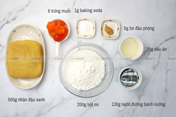 Công thức làm bánh nướng đậu xanh