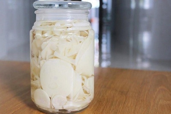 Thành phẩm măng ngâm bằng phèn chua