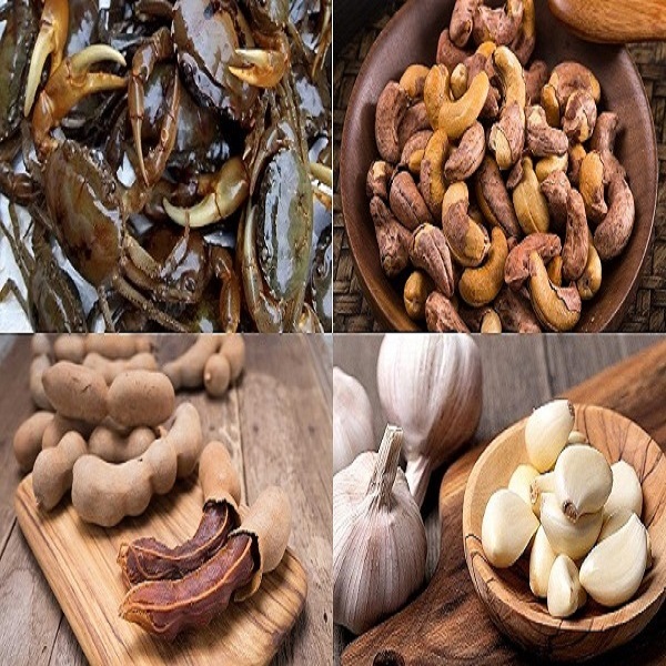 Nguyên liệu cua đồng rang me