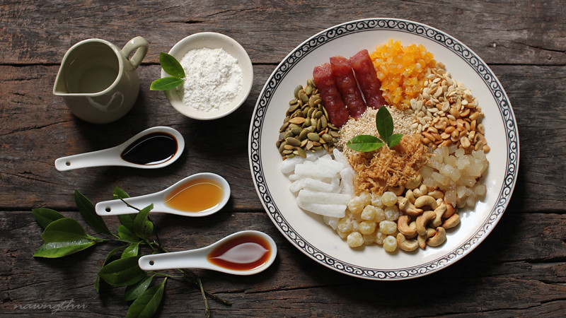 nguyên liệu làm bánh trung thu thập cẩm