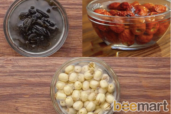 Sơ chế các nguyên liệu nấu sâm bổ lượng