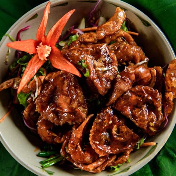 Thành phẩm cua lột sốt me