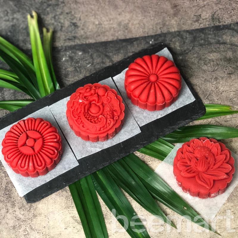 Khuôn trung thu lò xo 4 mặt hoa trà, sen, rồng