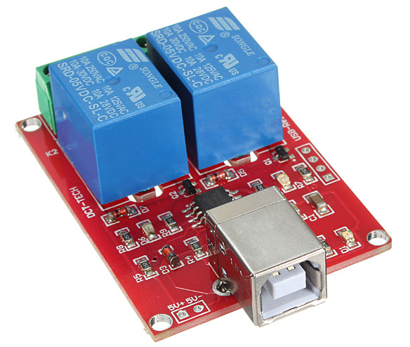 Module Relay 2 Kênh 5V Điều Khiển Qua Cổng USB