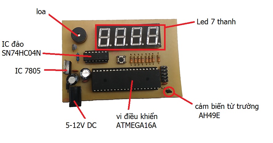 Mạch đo cường độ từ trường dùng ATMEGA16