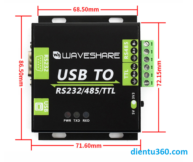 Module chuyển đổi USB sang RS232 RS485 1