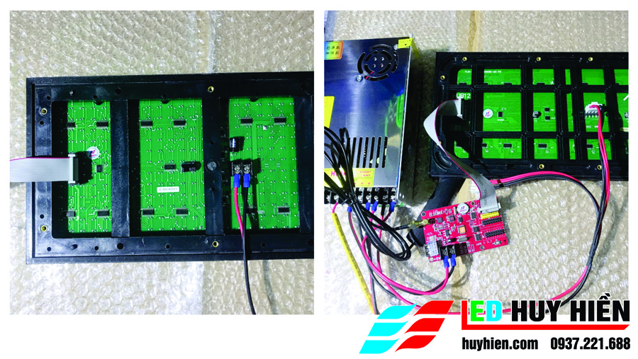 cách cắm module và card điều khiển module led