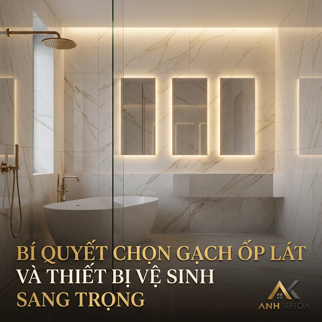 Bí Quyết Chọn Gạch Ốp Lát Và Thiết Bị Vệ Sinh Sang Trọng Cho Ngôi Nhà Hiện Đại