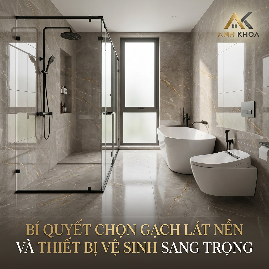 Bí Quyết Chọn Gạch Lát Nền Và Thiết Bị Vệ Sinh Sang Trọng Cho Nhà Phố