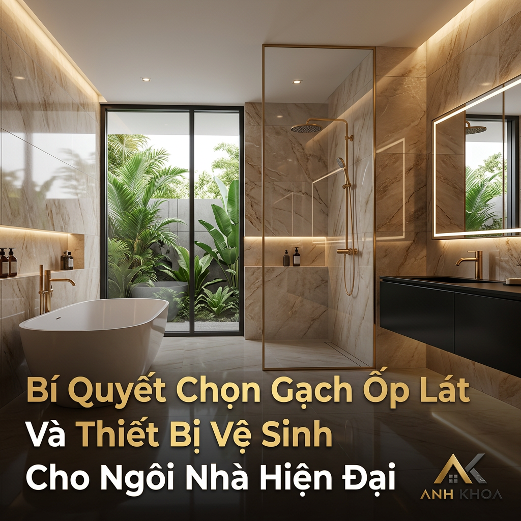 Bí Quyết Chọn Gạch Ốp Lát Và Thiết Bị Vệ Sinh Cho Ngôi Nhà Hiện Đại