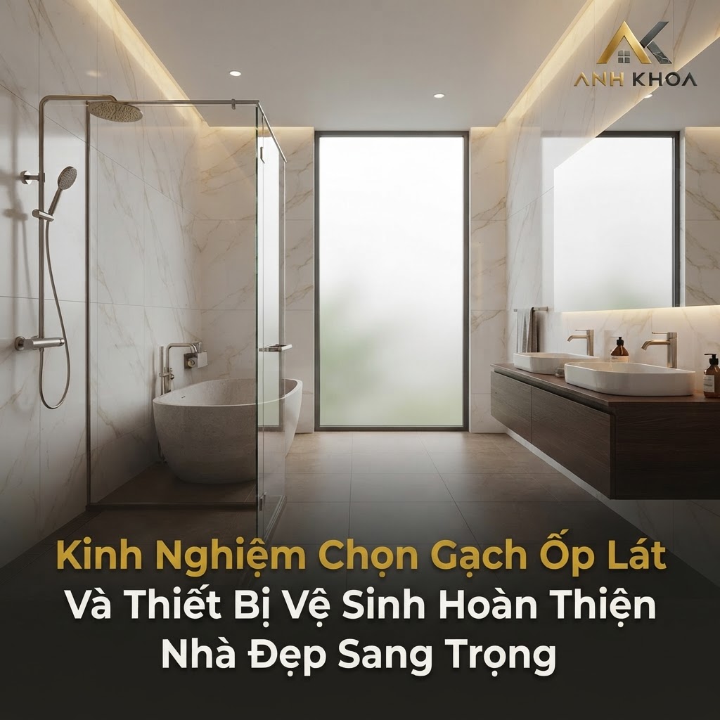 Kinh Nghiệm Chọn Gạch Ốp Lát Và Thiết Bị Vệ Sinh Hoàn Thiện Nhà Đẹp Sang Trọng