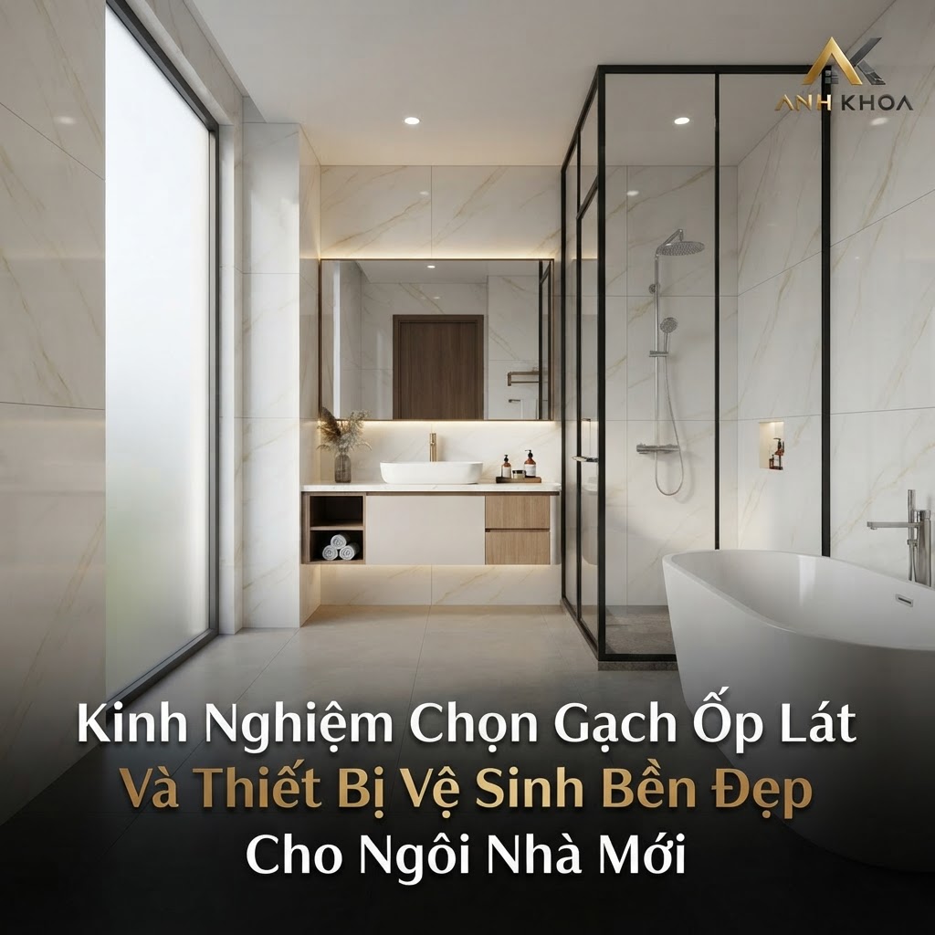 Kinh Nghiệm Chọn Gạch Ốp Lát Và Thiết Bị Vệ Sinh Bền Đẹp Cho Ngôi Nhà Mới