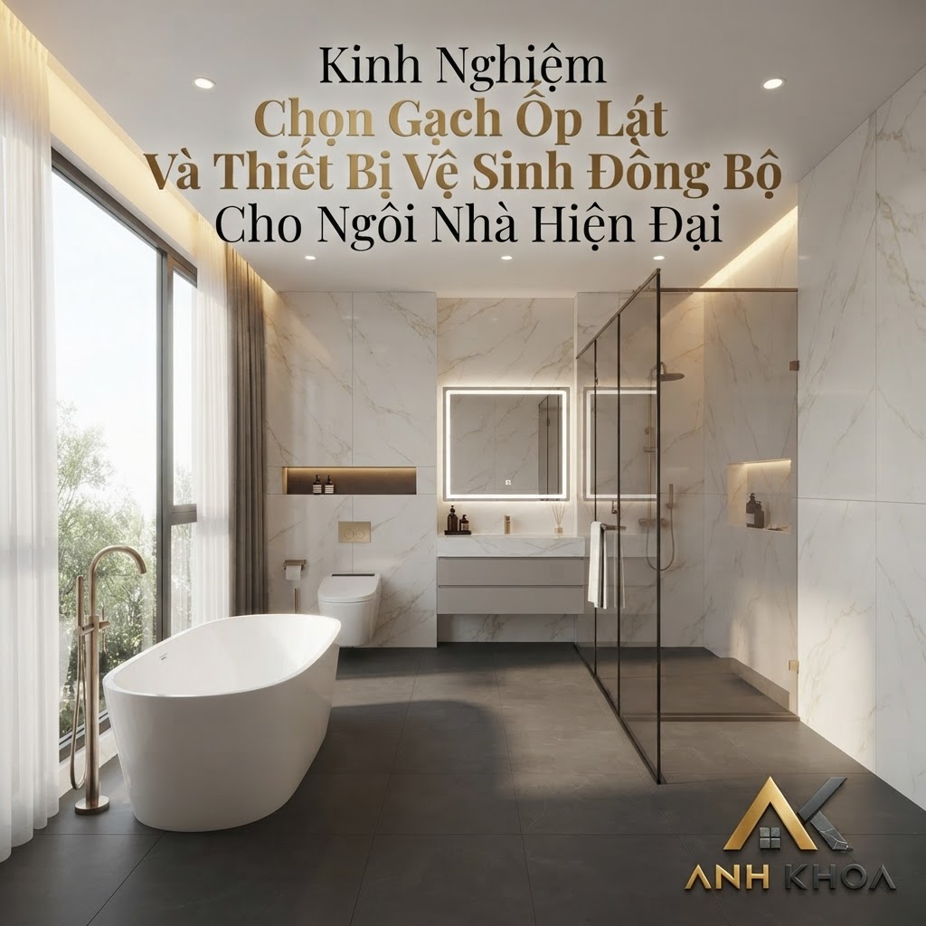 Kinh Nghiệm Chọn Gạch Ốp Lát Và Thiết Bị Vệ Sinh Đồng Bộ Cho Ngôi Nhà Hiện Đại