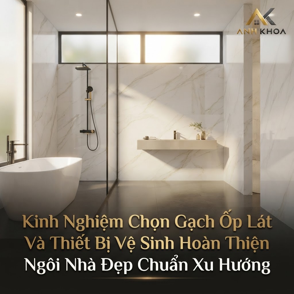 Kinh Nghiệm Chọn Gạch Ốp Lát Và Thiết Bị Vệ Sinh Hoàn Thiện Ngôi Nhà Đẹp Chuẩn Xu Hướng