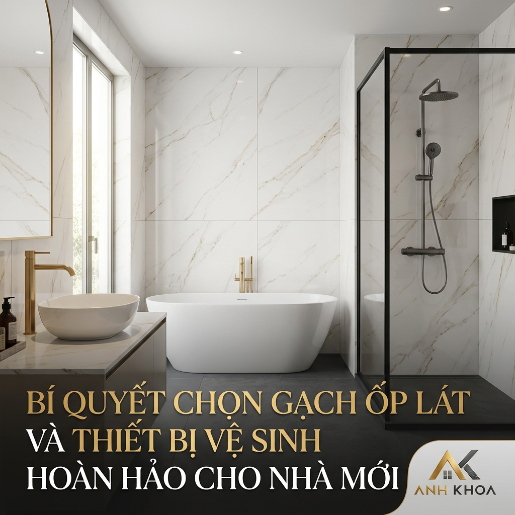 Bí Quyết Chọn Gạch Ốp Lát Và Thiết Bị Vệ Sinh Hoàn Hảo Cho Nhà Mới