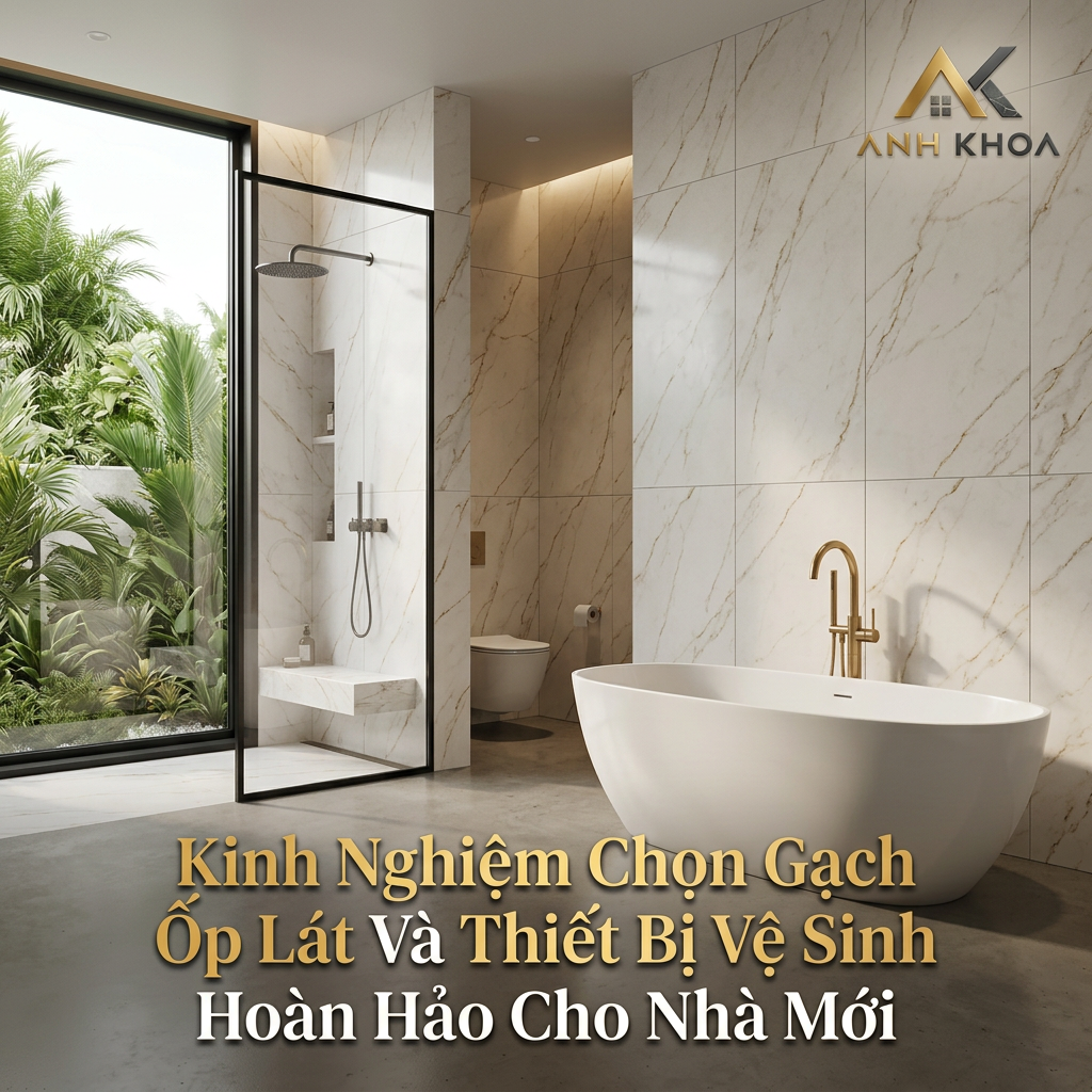 Kinh Nghiệm Chọn Gạch Ốp Lát Và Thiết Bị Vệ Sinh Hoàn Hảo Cho Nhà Mới