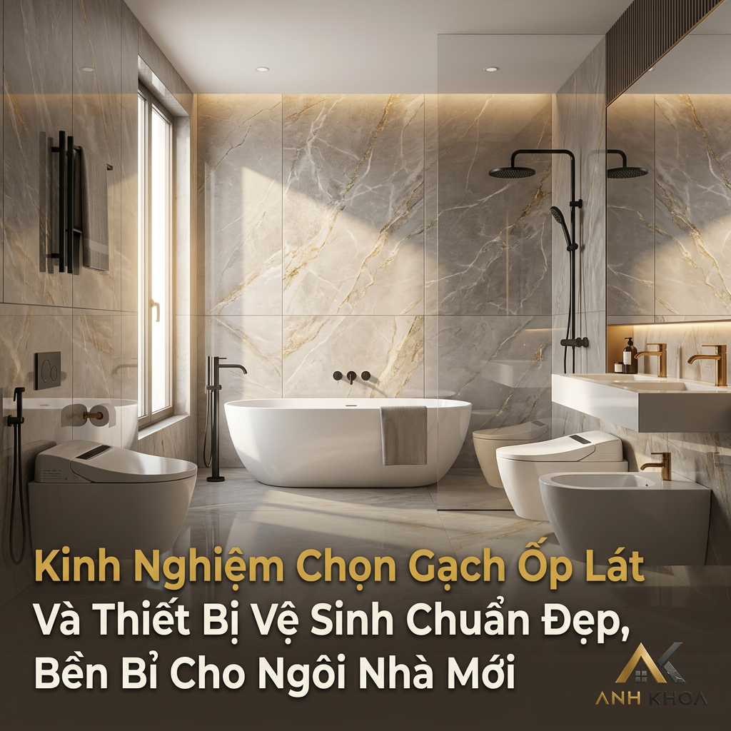 Kinh Nghiệm Chọn Gạch Ốp Lát Và Thiết Bị Vệ Sinh Chuẩn Đẹp, Bền Bỉ Cho Ngôi Nhà Mới
