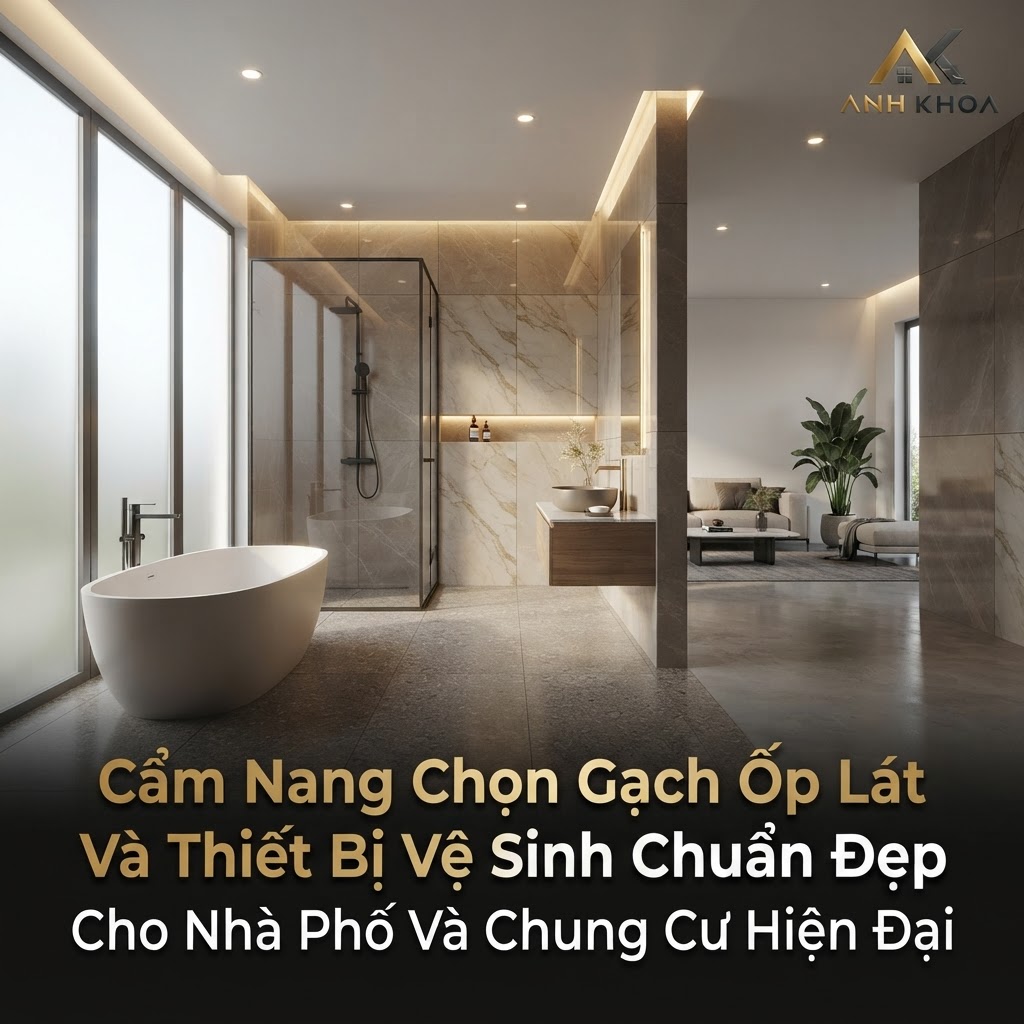 Cẩm Nang Chọn Gạch Ốp Lát Và Thiết Bị Vệ Sinh Chuẩn Đẹp Cho Nhà Phố Và Chung Cư Hiện Đại