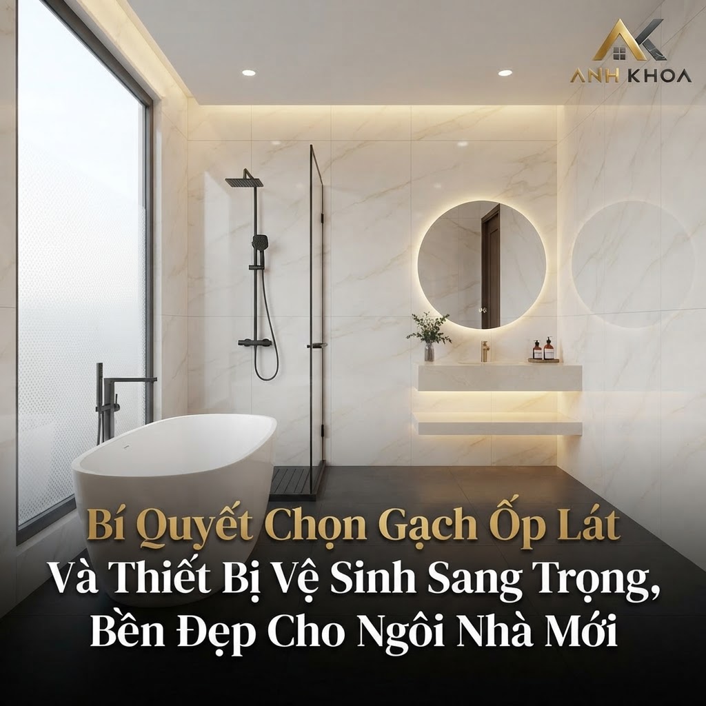 Bí Quyết Chọn Gạch Ốp Lát Và Thiết Bị Vệ Sinh Sang Trọng, Bền Đẹp Cho Ngôi Nhà Mới