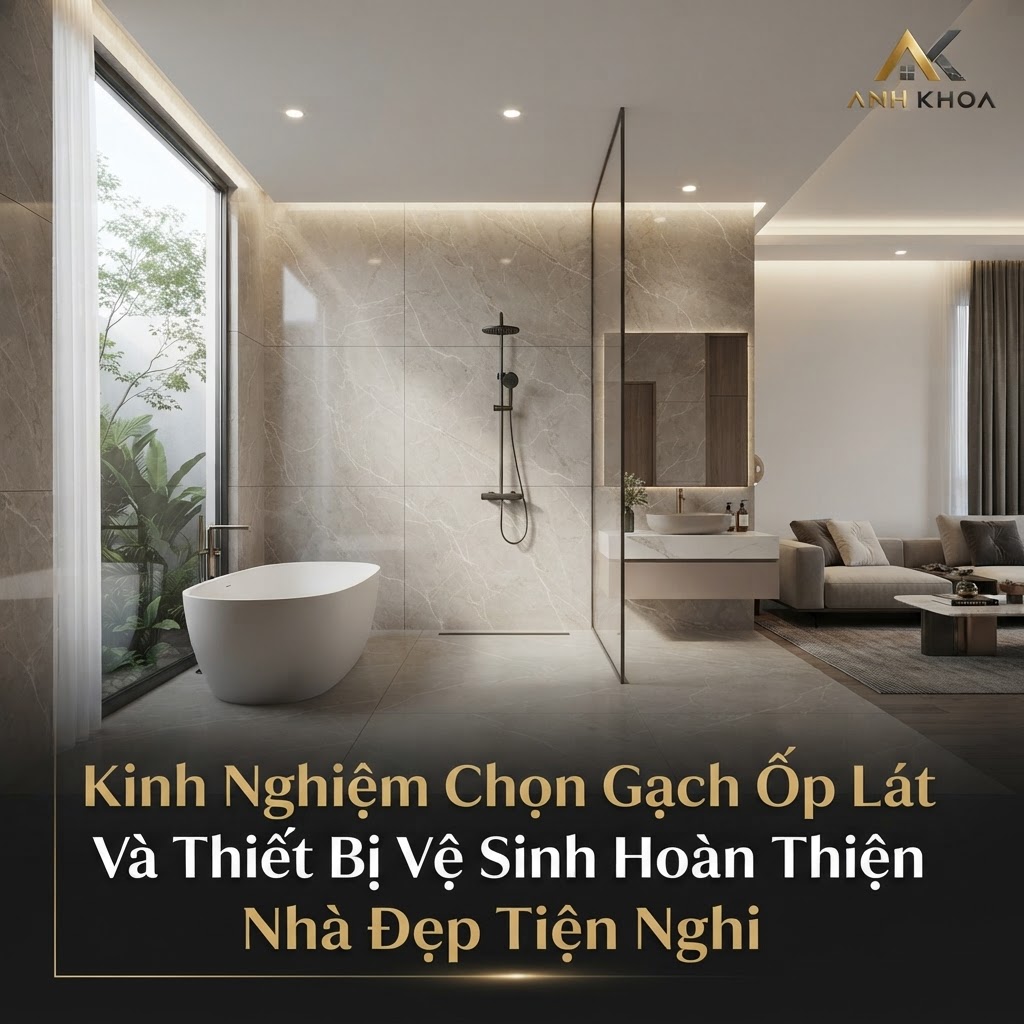 Kinh Nghiệm Chọn Gạch Ốp Lát Và Thiết Bị Vệ Sinh Hoàn Thiện Nhà Đẹp Tiện Nghi