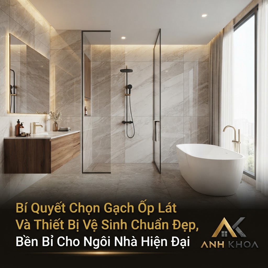 Bí Quyết Chọn Gạch Ốp Lát Và Thiết Bị Vệ Sinh Chuẩn Đẹp, Bền Bỉ Cho Ngôi Nhà Hiện Đại