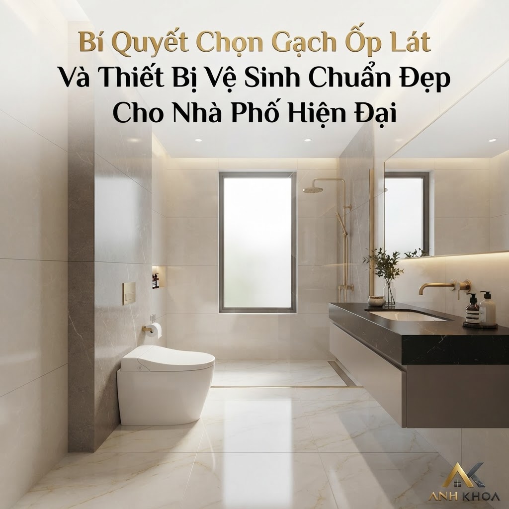 Bí Quyết Chọn Gạch Ốp Lát Và Thiết Bị Vệ Sinh Chuẩn Đẹp Cho Nhà Phố Hiện Đại