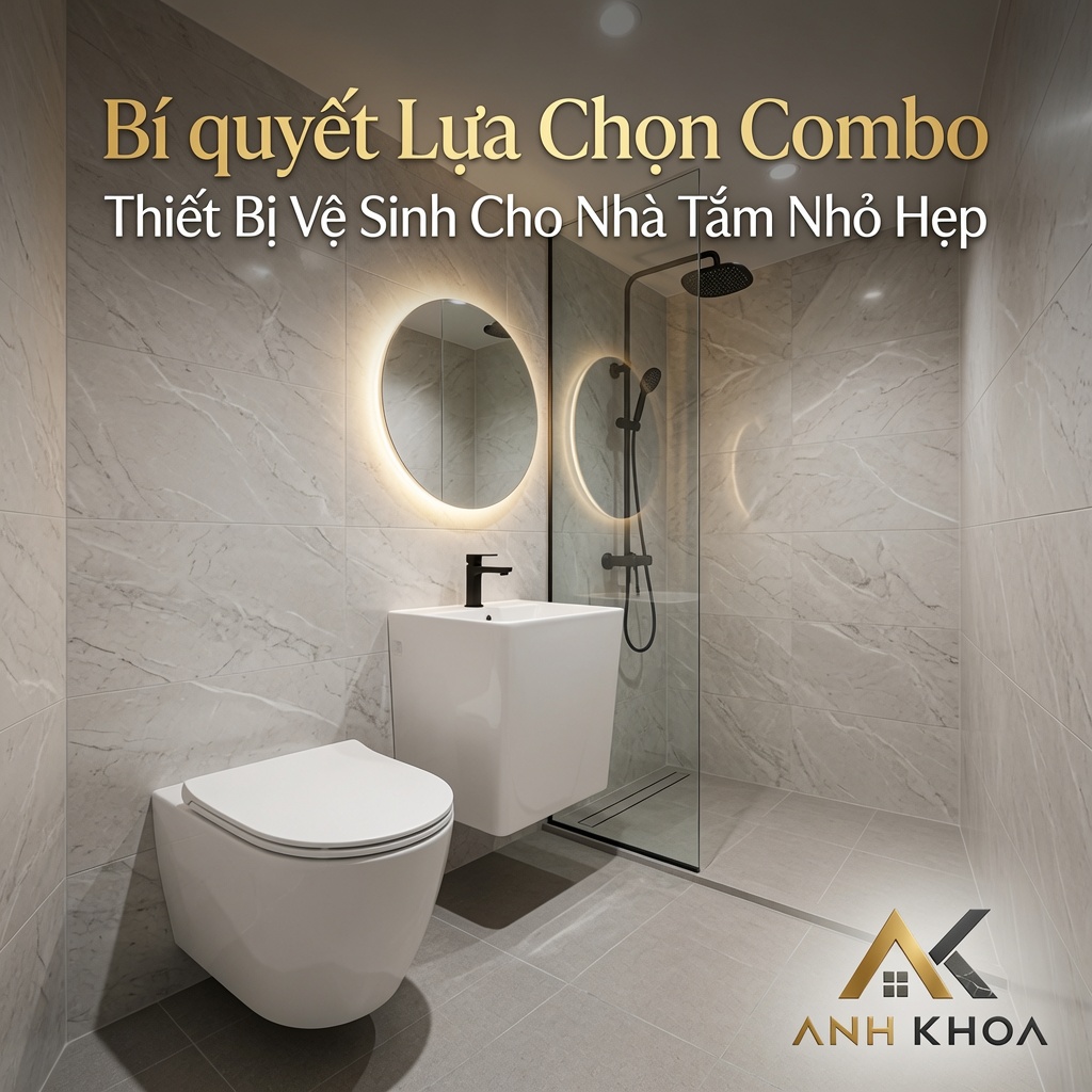 Bí quyết Lựa Chọn Combo Thiết Bị Vệ Sinh Cho Nhà Tắm Nhỏ Hẹp