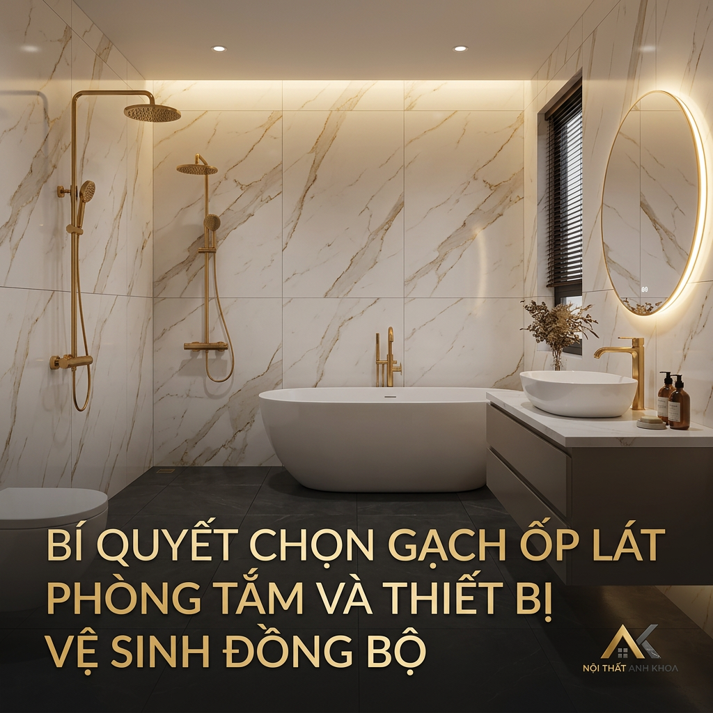 Bí Quyết Chọn Gạch Ốp Lát Phòng Tắm Và Thiết Bị Vệ Sinh Đồng Bộ Cho Ngôi Nhà Hiện Đại