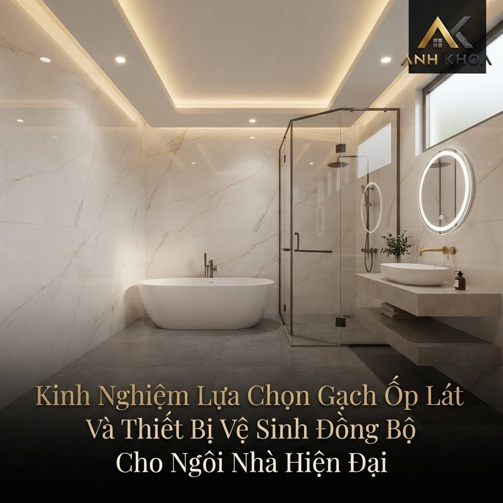 Kinh Nghiệm Lựa Chọn Gạch Ốp Lát Và Thiết Bị Vệ Sinh Đồng Bộ Cho Ngôi Nhà Hiện Đại