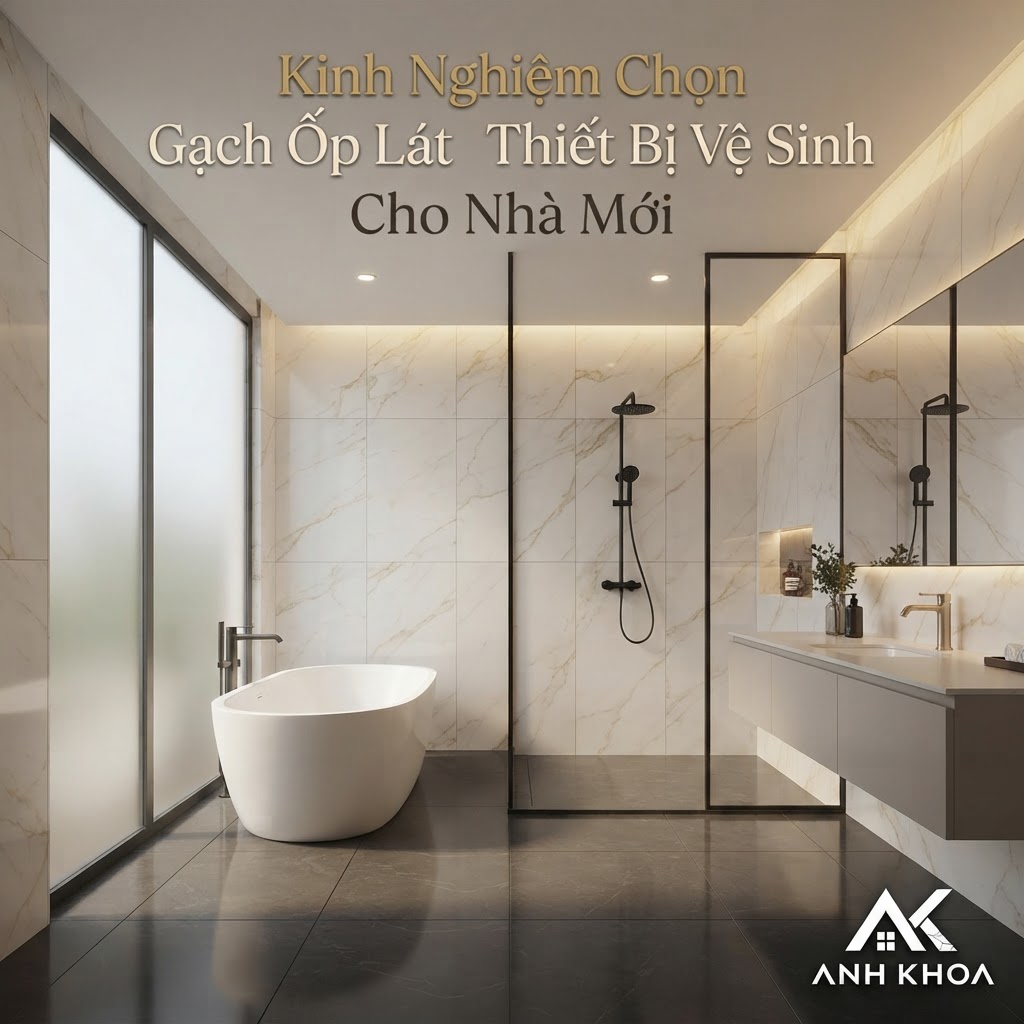 Kinh Nghiệm Chọn Gạch Ốp Lát Và Thiết Bị Vệ Sinh Cho Nhà Mới: Bền Đẹp, Sang Trọng, Tối Ưu Chi Phí