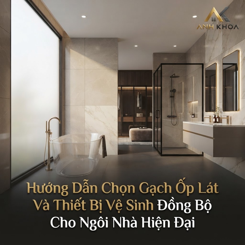 Hướng Dẫn Chọn Gạch Ốp Lát Và Thiết Bị Vệ Sinh Đồng Bộ Cho Ngôi Nhà Hiện Đại