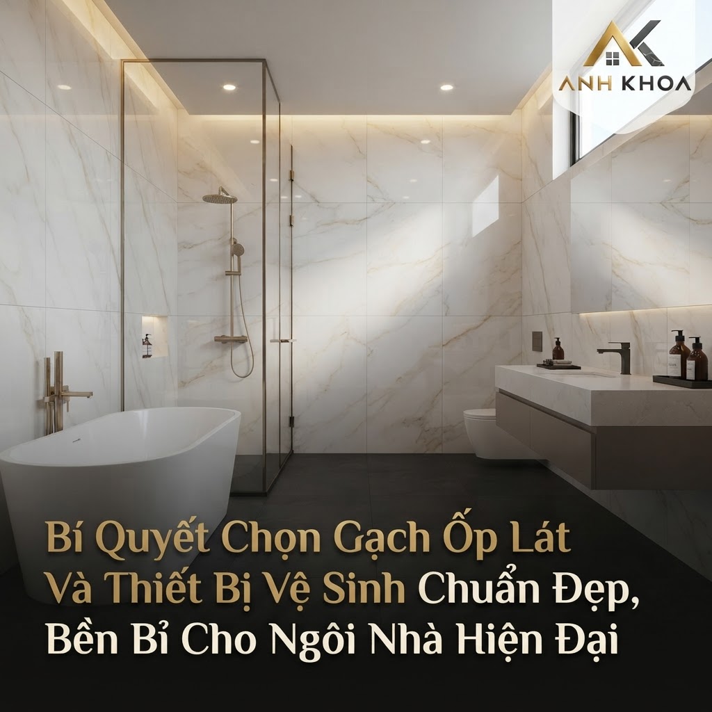 Bí Quyết Chọn Gạch Ốp Lát Và Thiết Bị Vệ Sinh Chuẩn Đẹp, Bền Bỉ Cho Ngôi Nhà Hiện Đại