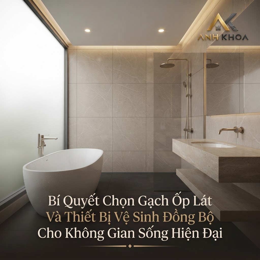 Bí Quyết Chọn Gạch Ốp Lát Và Thiết Bị Vệ Sinh Đồng Bộ Cho Không Gian Sống Hiện Đại