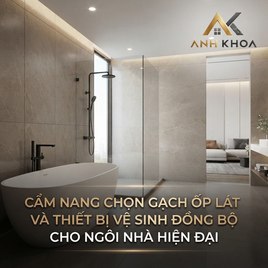 Cẩm Nang Chọn Gạch Ốp Lát Và Thiết Bị Vệ Sinh Đồng Bộ Cho Ngôi Nhà Hiện Đại