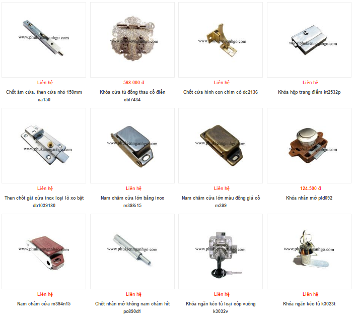 Các loại khóa tủ - khóa cửa