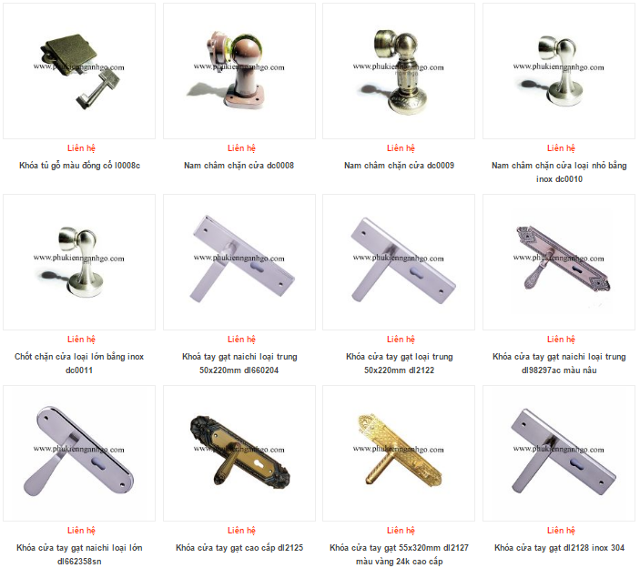 Các loại khóa tủ - khóa cửa