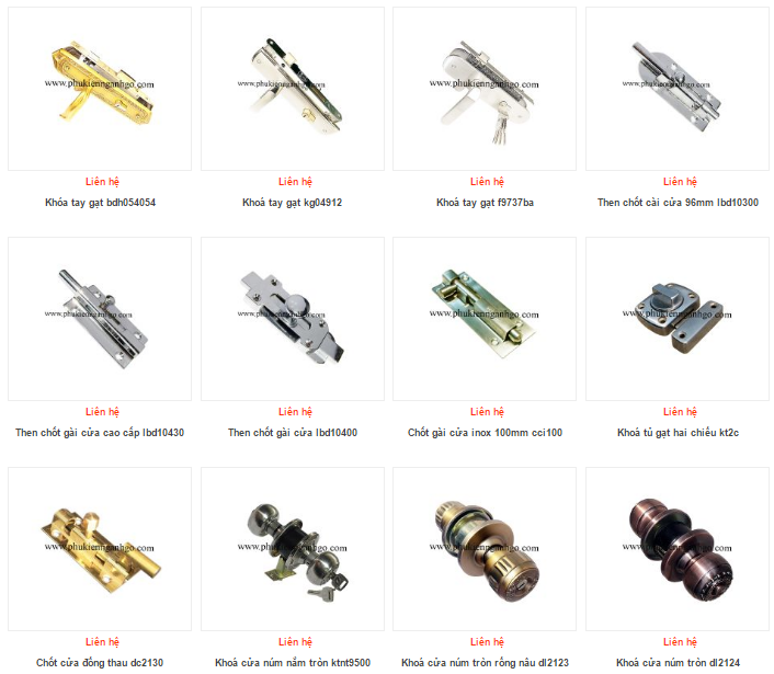 Các loại khóa tủ - khóa cửa