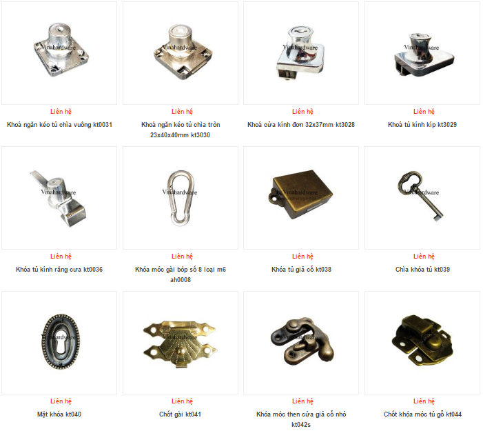 Các loại khóa tủ - khóa cửa