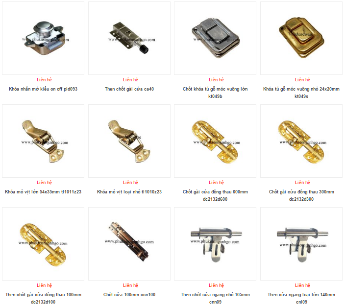 Các loại khóa tủ - khóa cửa