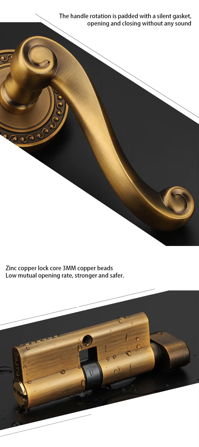 Khóa tay gạt cổ điển cao cấp – Mã 1511.2.00890 | Vinahardware