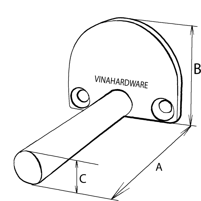 Pát âm đỡ kệ Crom USS906D60