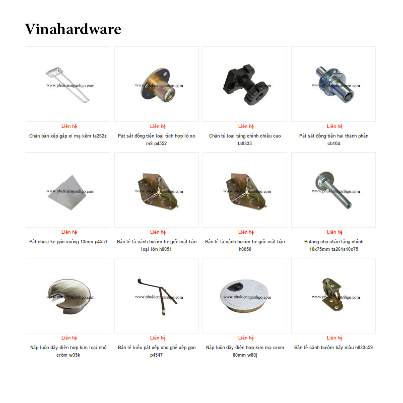 Table accessories updated 12/2016