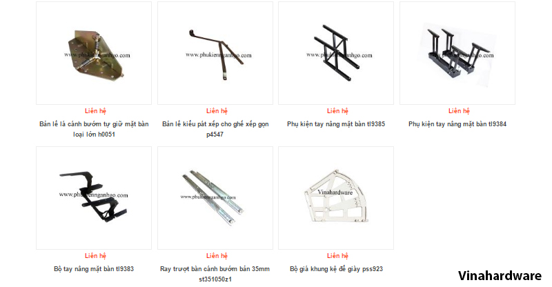 Phụ kiện bàn xếp gọn: bản lề nâng mặt bàn