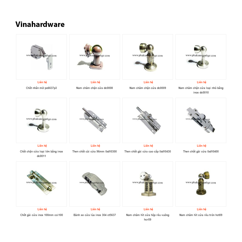 Các loại phụ kiện cho cửa 2